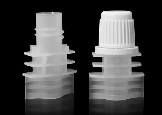 8.2 Millmeter Double Gaps Screwing Plastic Spout Caps Anti - Pencurian Untuk Mesin Pengisian Otomatis
